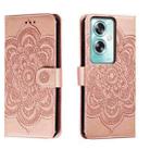 For OPPO A79 5G Sun Mandala Embossing Pattern Phone Leather Case(Rose Gold) - 1