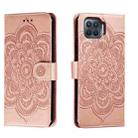 For OPPO A93 4G Sun Mandala Embossing Pattern Phone Leather Case(Rose Gold) - 1