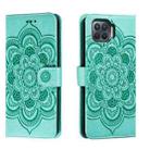 For OPPO A93 4G Sun Mandala Embossing Pattern Phone Leather Case(Green) - 1