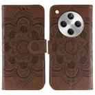 For OPPO Find X8 Sun Mandala Embossing Pattern Phone Leather Case(Brown) - 1