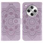 For OPPO Find X8 Sun Mandala Embossing Pattern Phone Leather Case(Purple) - 1