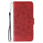 For OPPO Find X8 Pro Sun Mandala Embossing Pattern Phone Leather Case(Red) - 2