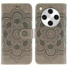 For OPPO Find X8 Pro Sun Mandala Embossing Pattern Phone Leather Case(Grey) - 1