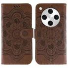 For OPPO Find X8 Pro Sun Mandala Embossing Pattern Phone Leather Case(Brown) - 1