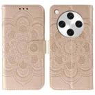 For OPPO Find X8 Pro Sun Mandala Embossing Pattern Phone Leather Case(Rose Gold) - 1