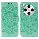 For OPPO Find X8 Pro Sun Mandala Embossing Pattern Phone Leather Case(Green) - 1