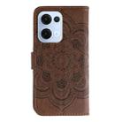For OPPO Reno13 Sun Mandala Embossing Pattern Phone Leather Case(Brown) - 3
