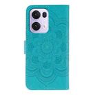 For OPPO Reno13 Pro Sun Mandala Embossing Pattern Phone Leather Case(Blue) - 3
