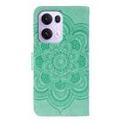 For OPPO Reno13 Pro Sun Mandala Embossing Pattern Phone Leather Case(Green) - 3