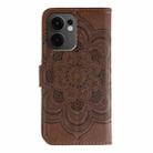 For OPPO Reno13 F Sun Mandala Embossing Pattern Phone Leather Case(Brown) - 3