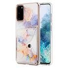 For Samsung Galaxy S20 Marble Pattern IMD Card Slot Phone Case(Galaxy Marble White) - 1