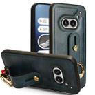 For Nothing Phone 2a Wristband Leather Back Phone Case(Blue) - 1