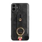 For Nothing CMF Phone 1 Wristband Leather Back Phone Case(Black) - 3