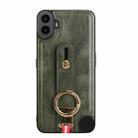 For Nothing CMF Phone 1 Wristband Leather Back Phone Case(Green) - 3