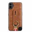 For Nothing CMF Phone 1 Wristband Leather Back Phone Case(Brown) - 3