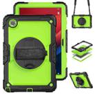 For Lenovo Tab M11 /Xiaoxin Pad 2024 Silicone Hybrid PC Tablet Case with Shoulder Strap(Black Yellow Green PC) - 1