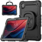 For Lenovo Tab M11 /Xiaoxin Pad 2024 Handle Silicone Hydric PC Tablet Case with Shoulder Strap(Black) - 1