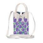 Floral Knitted Mini Crossbody Phone Bag(Purple) - 1