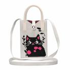 Cat Knitted Mini Crossbody Phone Bag For 6.9 inch and Below Phones(White) - 1
