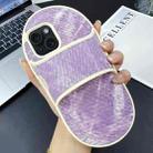 For iPhone 15 Creative Denim Slipper Design TPU Phone Case(Pink Purple) - 1