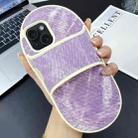 For iPhone 14 Creative Denim Slipper Design TPU Phone Case(Pink Purple) - 1