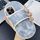 For iPhone 13 Pro Creative Denim Slipper Design TPU Phone Case(Blue) - 1