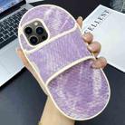 For iPhone 13 Pro Creative Denim Slipper Design TPU Phone Case(Pink Purple) - 1