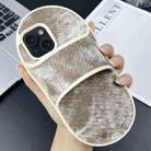 For iPhone 13 Creative Denim Slipper Design TPU Phone Case(Grey) - 1