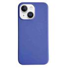 For iPhone 15 Plus Pure Color Leather Magsafe Magnetic Phone Case(Blue) - 1
