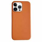 For iPhone 14 Pro Max Pure Color Leather Magsafe Magnetic Phone Case(Brown) - 1