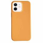 For iPhone 12 Pure Color Leather Magsafe Magnetic Phone Case(Orange) - 1