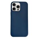 For iPhone 16 Pro Max Pure Color Leather Magsafe Magnetic Phone Case(Dark Blue) - 1