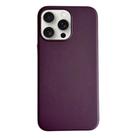 For iPhone 16 Pro Max Pure Color Leather Magsafe Magnetic Phone Case(Purple) - 1