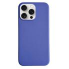 For iPhone 16 Pro Pure Color Leather Magsafe Magnetic Phone Case(Blue) - 1