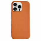 For iPhone 16 Pro Pure Color Leather Magsafe Magnetic Phone Case(Brown) - 1