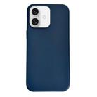 For iPhone 16 Plus Pure Color Leather Magsafe Magnetic Phone Case(Dark Blue) - 1