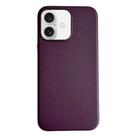 For iPhone 16 Plus Pure Color Leather Magsafe Magnetic Phone Case(Purple) - 1