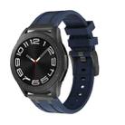 20mm Flat Head Silicone Watch Band(Black Blue) - 1