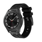 22mm Flat Head Silicone Watch Band(Full Black) - 1