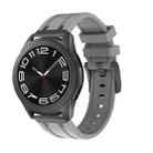 22mm Flat Head Silicone Watch Band(Black Grey) - 1