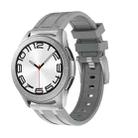 22mm Flat Head Silicone Watch Band(Silver Grey) - 1