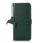 For Google Pixel 9a Genuine Leather Litchi Texture RFID Leather Phone Case(Green) - 3