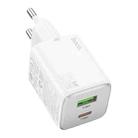 hoco N41 Almighty PD20W Type-C + QC3.0 USB Charger, EU Plug(White) - 1