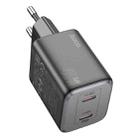 hoco N42 Elogiado PD45W Dual-port Type-C Charger, EU Plug(Black) - 1