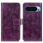 For Google Pixel 10 / 9 Retro Crazy Horse Texture Flip Leather Phone Case(Purple) - 1