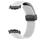 For Huawei Watch D Solid Color Folding Magnetic Buckle Silicone Watch Band(White) - 2