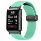 For Huawei Watch D Solid Color Folding Magnetic Buckle Silicone Watch Band(Mint Green) - 1
