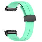 For Huawei Watch D Solid Color Folding Magnetic Buckle Silicone Watch Band(Mint Green) - 3