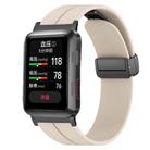 For Huawei Watch D Solid Color Folding Magnetic Buckle Silicone Watch Band(Creamy White) - 1