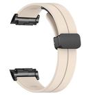 For Huawei Watch D Solid Color Folding Magnetic Buckle Silicone Watch Band(Creamy White) - 3